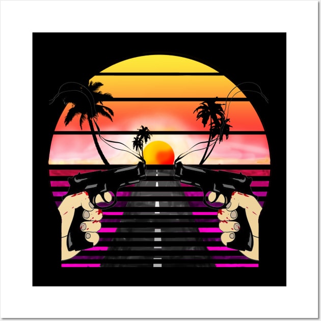 Guns Blazing Into The Sunset Wall Art by GreenCorner